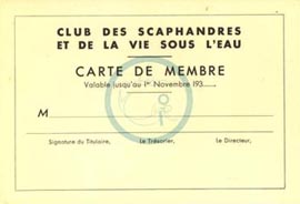 Sous L'Eau Membership Card