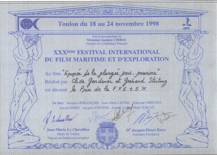 F.F.E.S.S.M. award
certificate